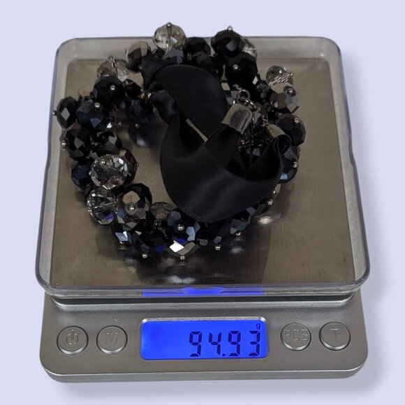 Ali Khan Dark Crystal Cluster Necklace - Picture 6 of 6